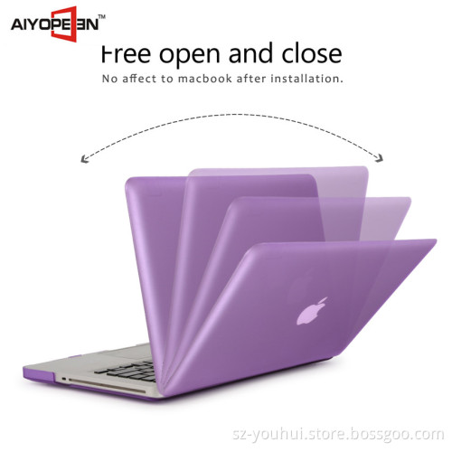 Rubber Coating Plastic Smart Cover Case for Macbook Matte Hard Case Cover for Apple Macbook pro 15.4 inch with 10 colors